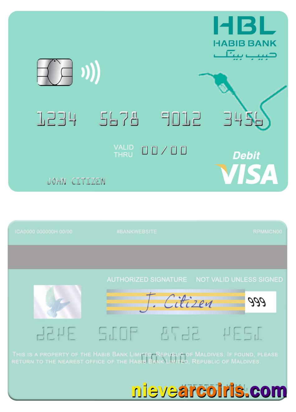 Maldives Habib Bank Limited visa card